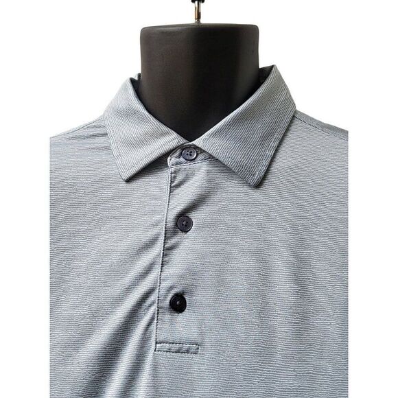 FootJoy Golf Polo Men Sz L Striped Blue Embroidered DCC‎ Athleisure - Picture 2 of 8